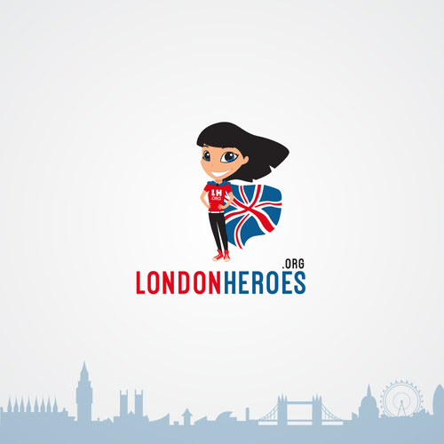 Create the character of a London hero as a logo for londonheroes.org Diseño de kreafox