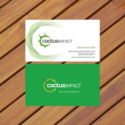 Business Card for Cactus Impact Design by Concept Factory