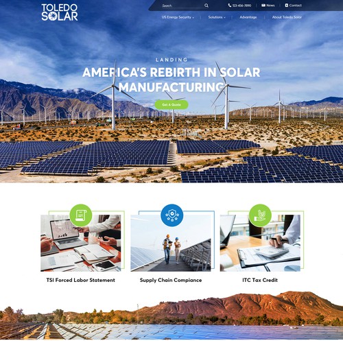 Website Redesign for Solar Panel Manufacturer and Tech Company Design by OMGuys™