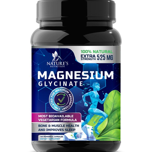 Natural Magnesium Glycinate Design needed for Nature's Nutrition Design by Wfemme