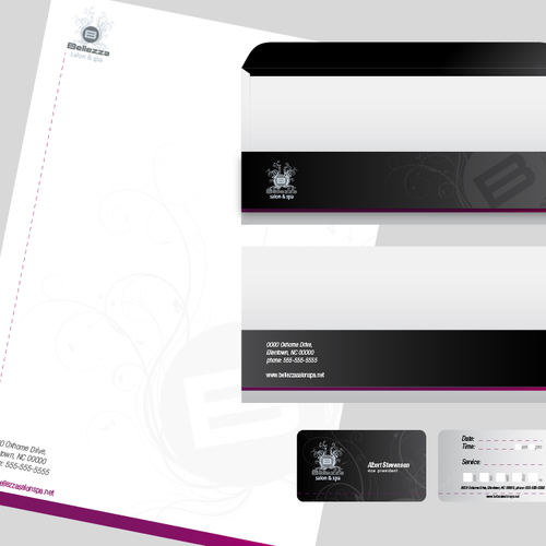 New stationery wanted for Bellezza salon & spa  Design by CP Design