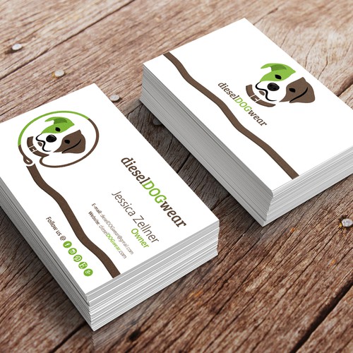 Design a stunning business card for a dog loving company Design by Zia_Hassan