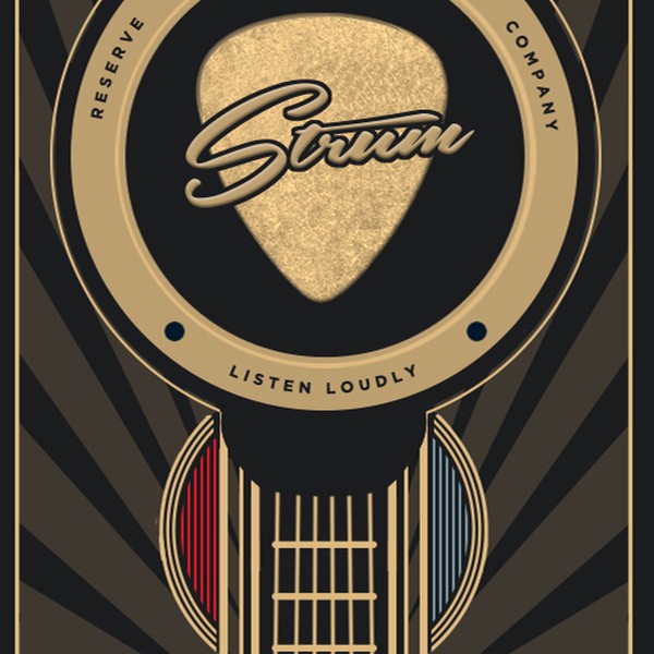 STRUM wine label