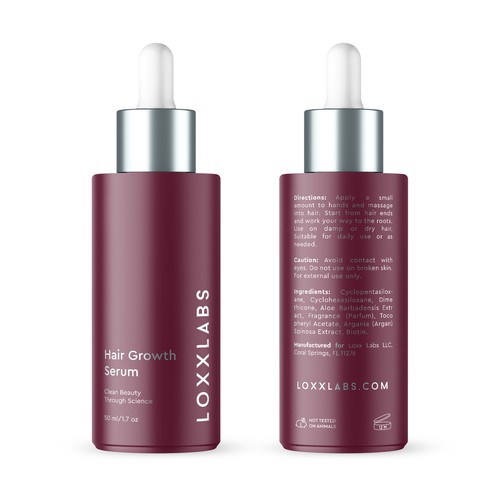 Serum Bottle Packaging For a New Haircare Line Design by bcra