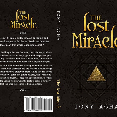 Book cover for suspense thriller 'The Lost Miracle' Design by : Elementi.studio