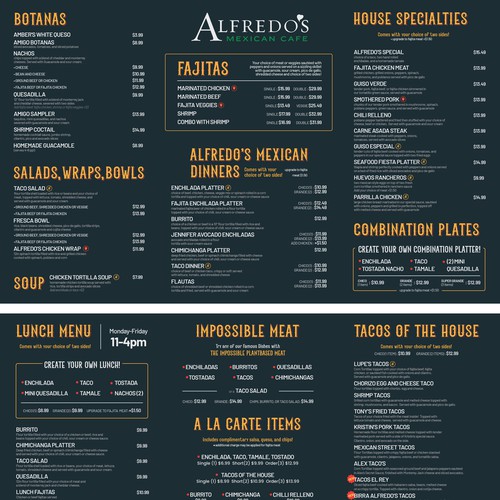 Traditional Mexican Restaurant needing new menu design! Design by _Jela_