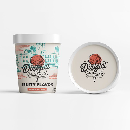 'Cool' NEW Ice Cream Pint design Design von J U L I A