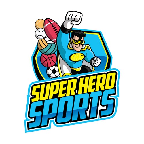 logo for super hero sports leagues デザイン by Caiozzy