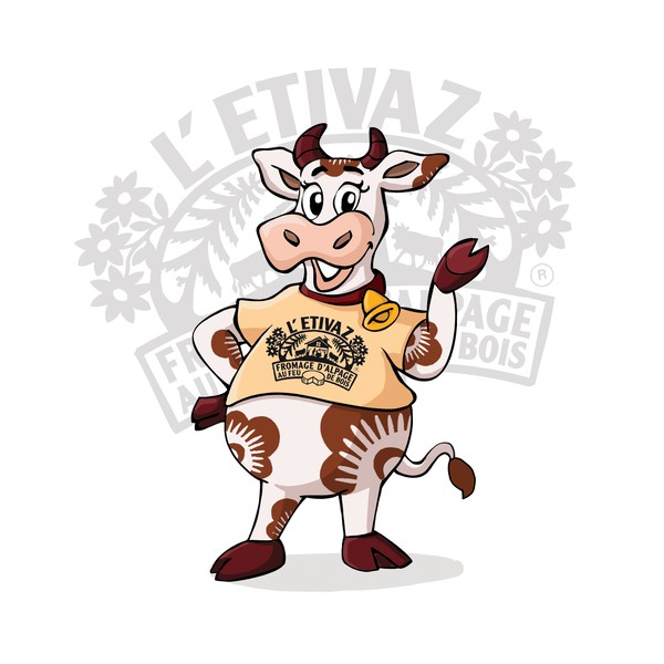Design by Anne VE titled "Character design for Swiss L'Etivaz AOP cheese"