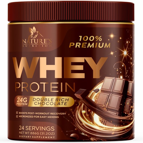 Tasty Whey Protein Chocolate Design Needed for Nature's Nutrition Design réalisé par GenScythe