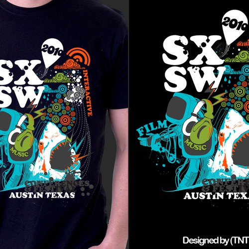 Design Official T-shirt for SXSW 2010  Design by Atank