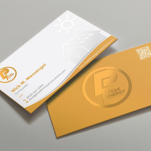 Modern Business Card Design for Electric Energy and Solar Company Design by kaylee CK