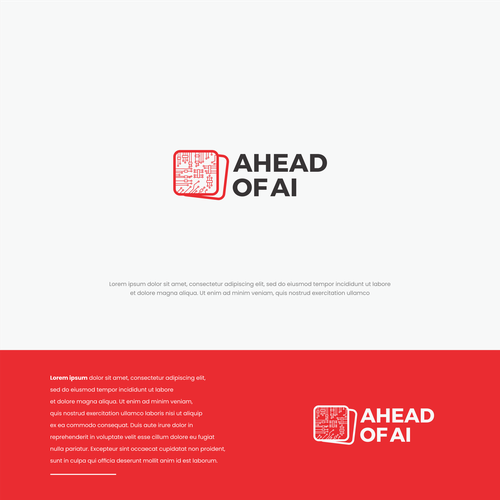 A modern newsletter logo related to artificial intelligence Diseño de Xien Tey