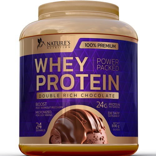 Tasty Whey Protein Chocolate Design Needed for Nature's Nutrition Design réalisé par R O S H I N