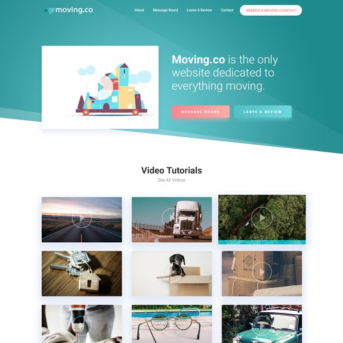 web page for moving related website Design by Gabriel™