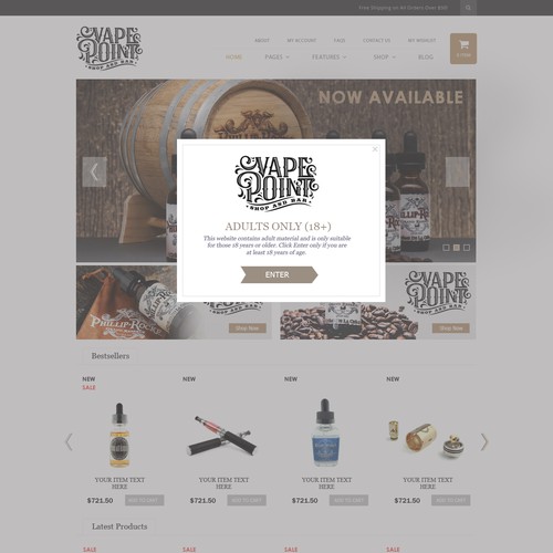 Vape Point Shop & Bar WEB design Design by Plamen.me