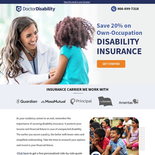 Designs | Design an email template for disability insurance for doctors ...