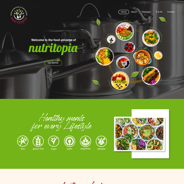 Web Design for Nutritopia