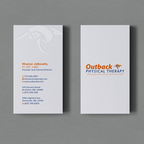 Business card for 2 clinic physical therapy office Design by Birendra Chandra Das