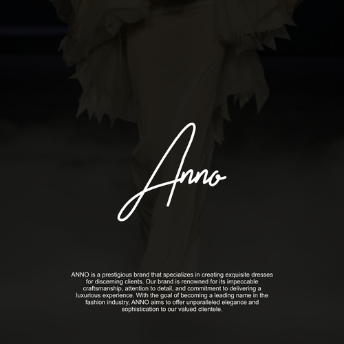 Craft a Unique Wordmark and Monogram for ANNO's Luxury Evening Wear Design by WaksArt©