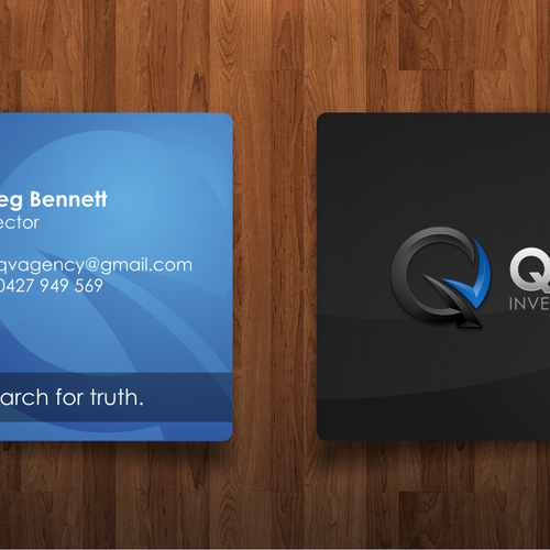 Create the next logo and business card for QV Agency  Design by eko.prasetyo*