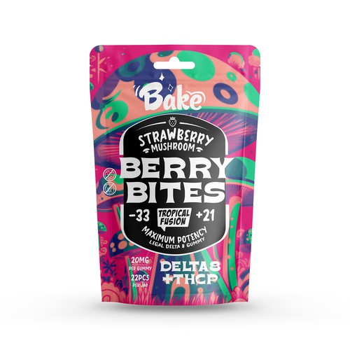 FUN MUSHROOM GUMMIES POUCH FOR 21+ Design by CREA CO