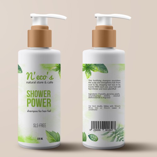 Natural Chemical Free Shampoo Bottle Label Design Product label contest