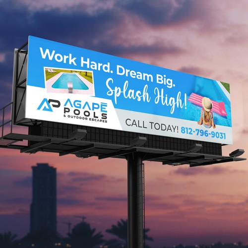 POOL AND OUTDOOR LIVING BILLBOARD DESIGN Design by SoftSkills