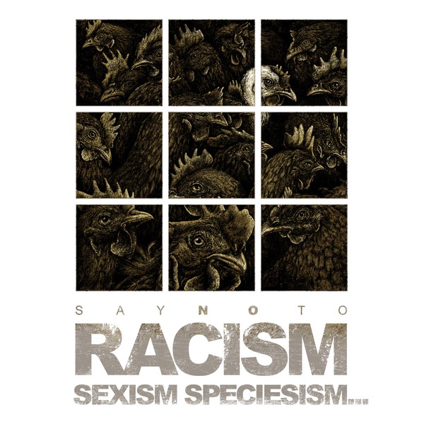 Diseño de strro titulado "SAY NO TO RACISM, SEXISM, SPECIESISM, ..."