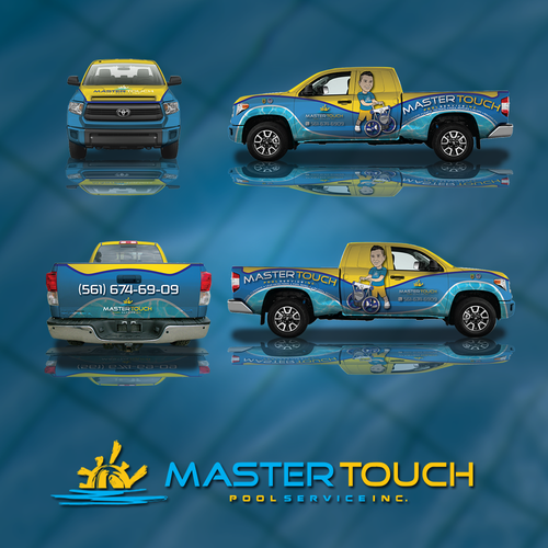 Pool Service Company needs A beautiful CAR WRAP - 2 Vehicles Design by Moonwoven