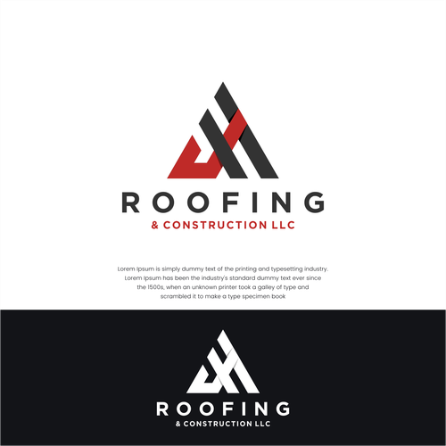 Modern logo for a roofing company Design by Aksara Hati™