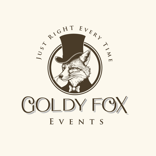 Design a Chic and Stylish Fox Logo for Our Elegant Wedding and Event Rental Business: Goldy Fox Events Design by Luke B.K