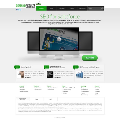 website design for DemandResults Diseño de iva