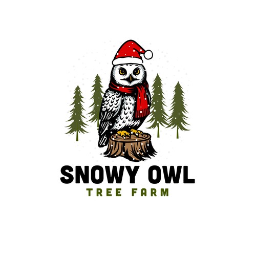 Snowy Owl Christmas Tree Farm ---LOGO COMPETITION! Design by Moonlit Fox
