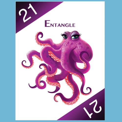 Design Mischievous Octopus Character for hottest card game 2019! Design by lofosparalogos