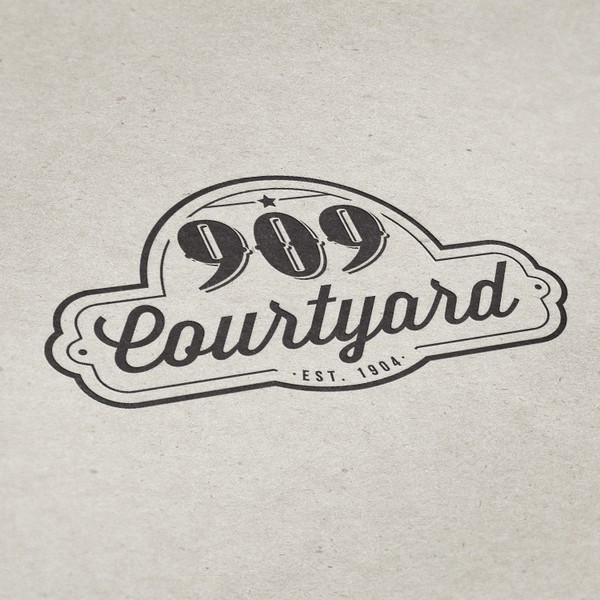 909 Courtyard Logo Design | Event Space