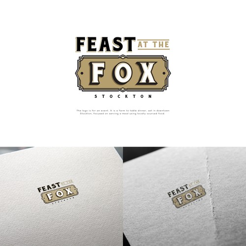 Feast at the Fox - Logo for a Farm to Table Dining Experience Design by Griffon