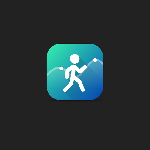 Icono o botón propuesta en el concurso por Reygie Selma