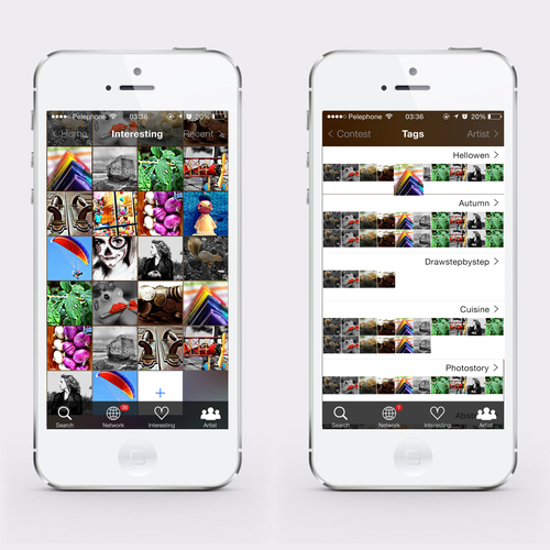 Award winning design for best in class mobile app PicsArt Design by Dedy S