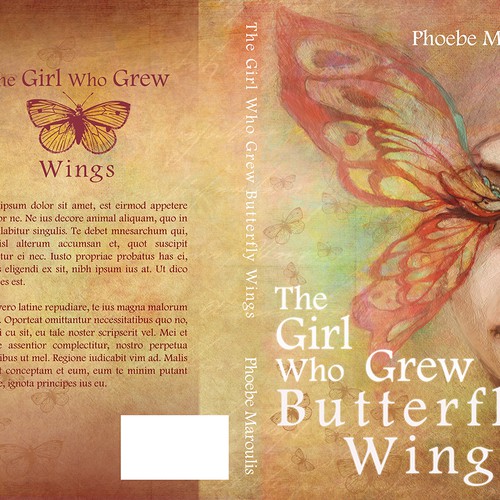 Fiction bookcover - The Girl Who Grew Butterfly Wings Design by Biserka Design