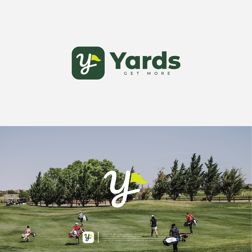 Yards golfing app logo Design by maskutut