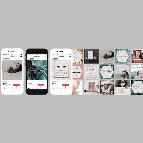 Design by Visualista titled "Social Media Content for Lash Studio"