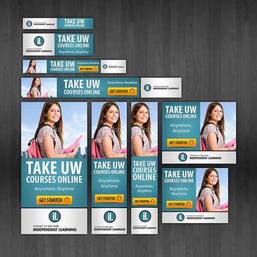 Create web banners for University of Wisconsin Independent Learning Design by Platinumedia