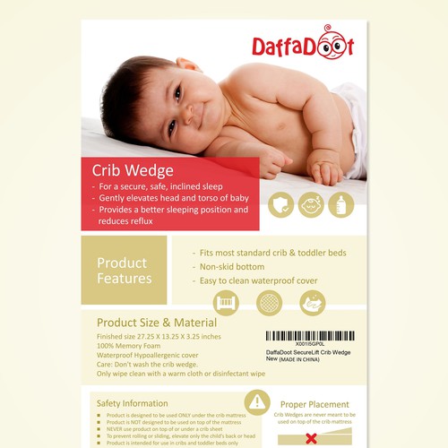 Design A Decorative Flyer For A Baby Crib Wedge Postkarten