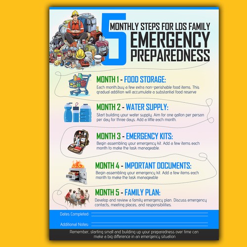 Plan, Prepare, Protect: LDS Family Preparedness Infographic Contest!" Design réalisé par Imttoo