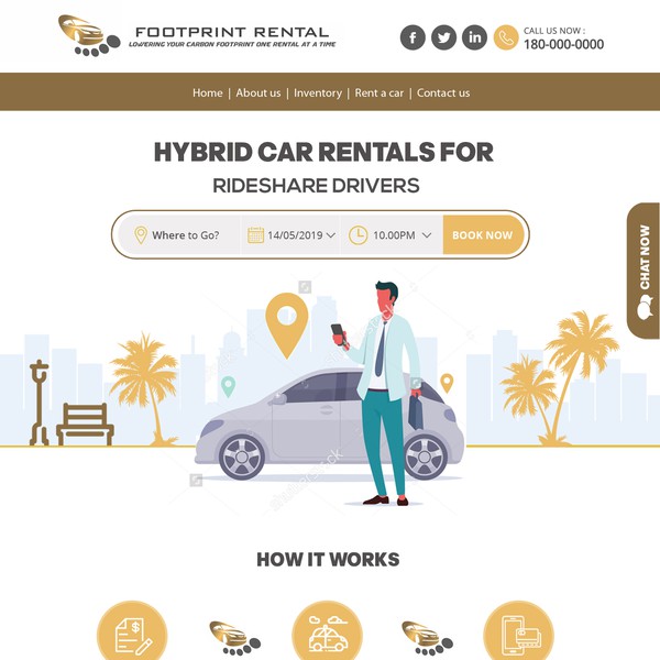 5 STAR RATING LANDING PAGE DESIGN - FOOTPRINT RENTAL