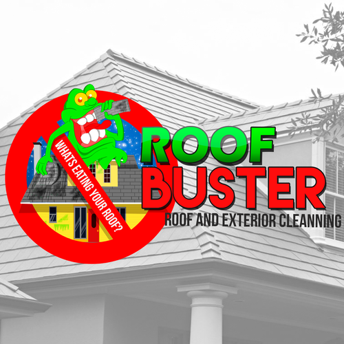 Roof Busters - Roof and Exterior Cleaning logo with a Ghost Busters Theme Design by axelander