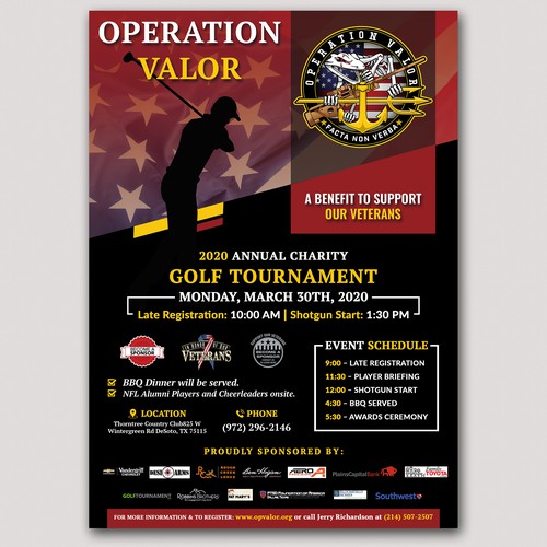 FLYER - Veteran's Charity Golf Tournament Design by Graph Webs