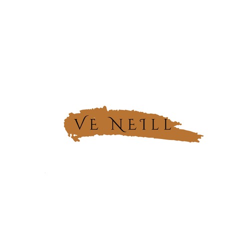 luxury cosmetic brush line logo. Please work with "Ve Neill" or "Ve" as