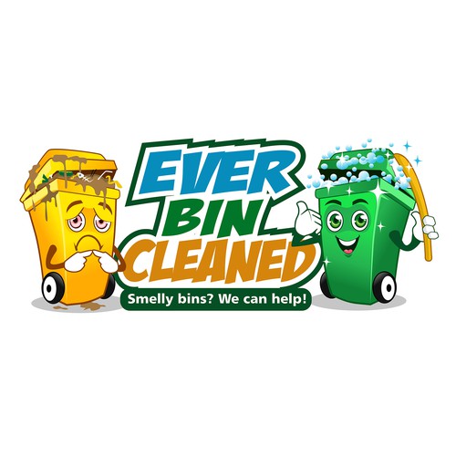 Trash bin cleaning business logo Design by Rozie'sDesign™